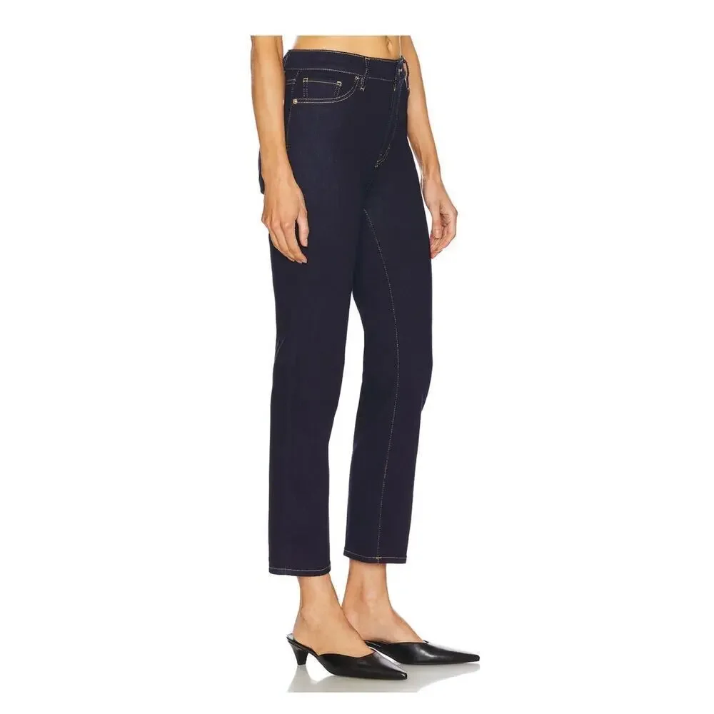 NWT Frame le sleek straight leg dark blue jeans Stargirl size 27